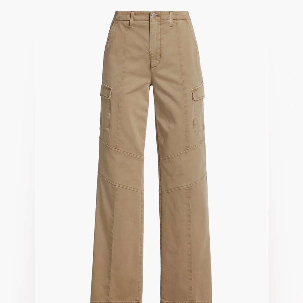 L'AGENCE Brooklyn Straight Leg Utility Pants, Khaki Cargo Trousers